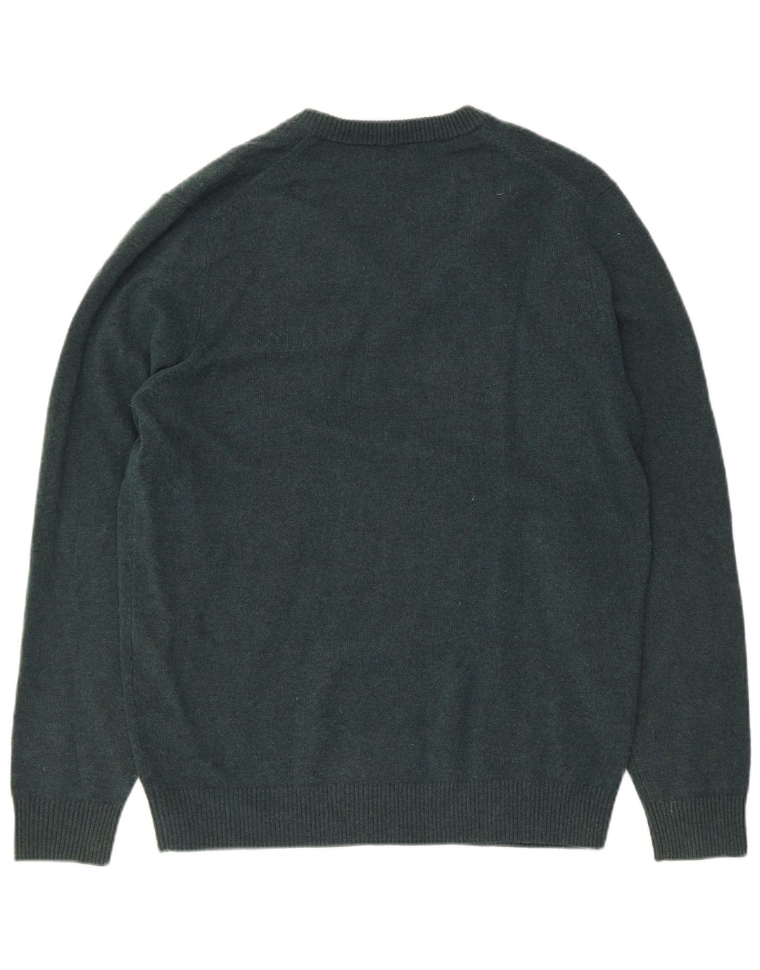 Massimo Dutti Pulover cu decolteu în V pentru bărbați din lână verde mare