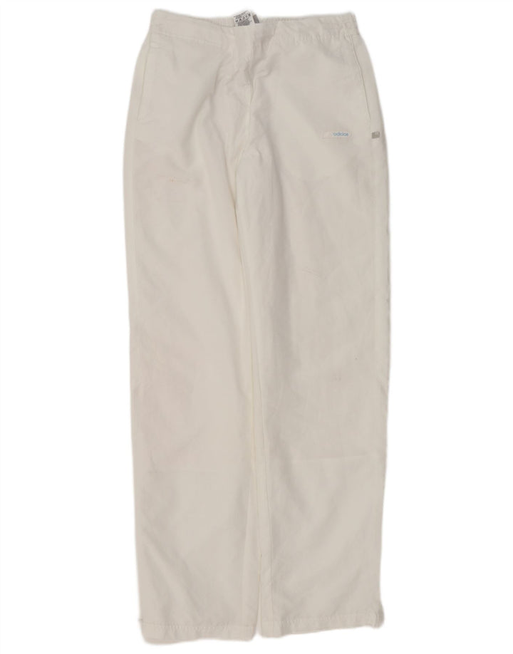 Pantaloni de trening Adidas pentru femei UK 14, mare, alb, poliester