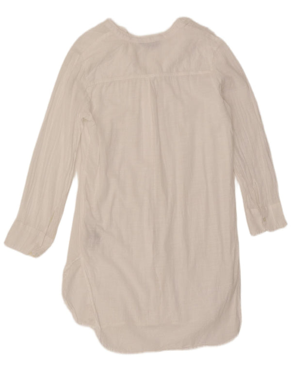 Rochie cămașă cu mânecă lungă pentru femei Marks & Spencer UK 14 Bumbac alb mediu