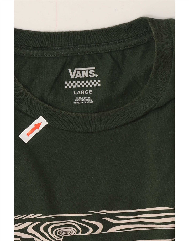 Tricou grafic Vans pentru bărbați Top mare din bumbac verde