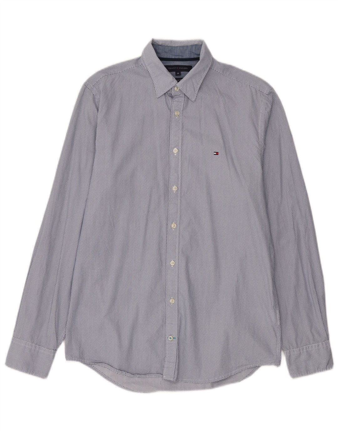 Cămașă pentru bărbați Tommy Hilfiger, cu formă regulată, din bumbac cu pete albastre medii