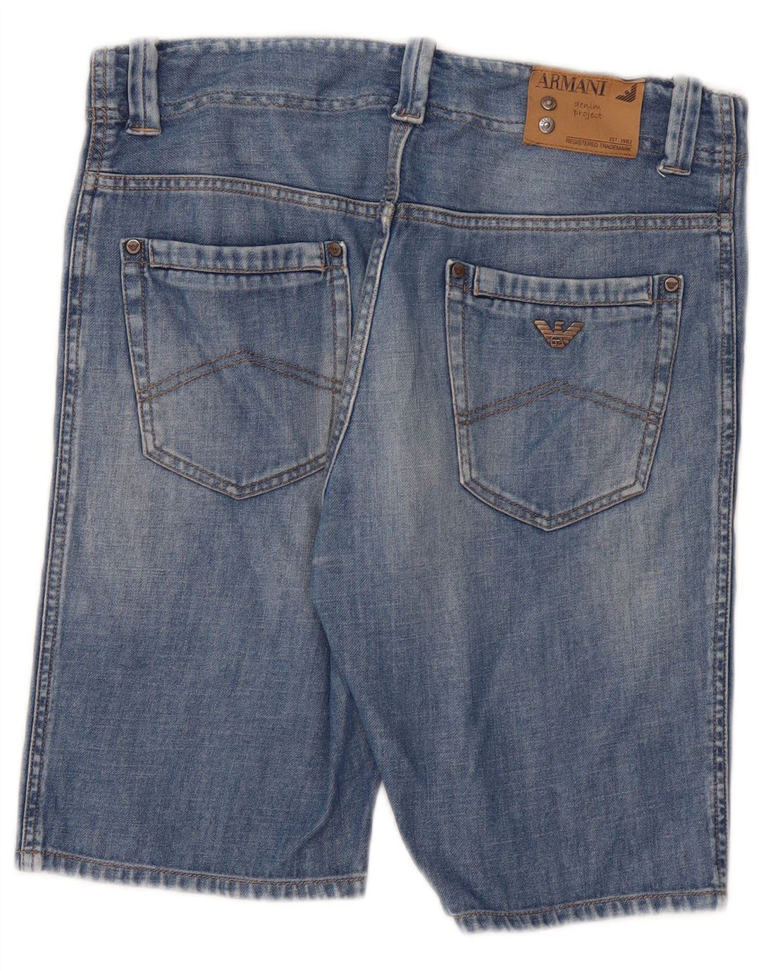Armani Junior Pantaloni Scurt Denim Băieți 14-15 Ani W32 Bumbac Albastru