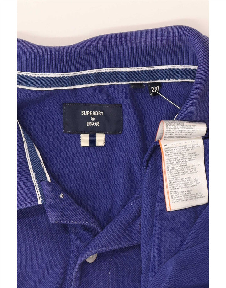 Tricou polo pentru bărbați Superdry 2XL, bumbac albastru