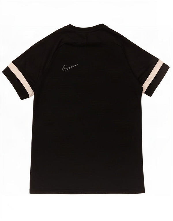 Nike Mens Dri Fit T-Shirt Top Medium Black Colourblock Polyester
