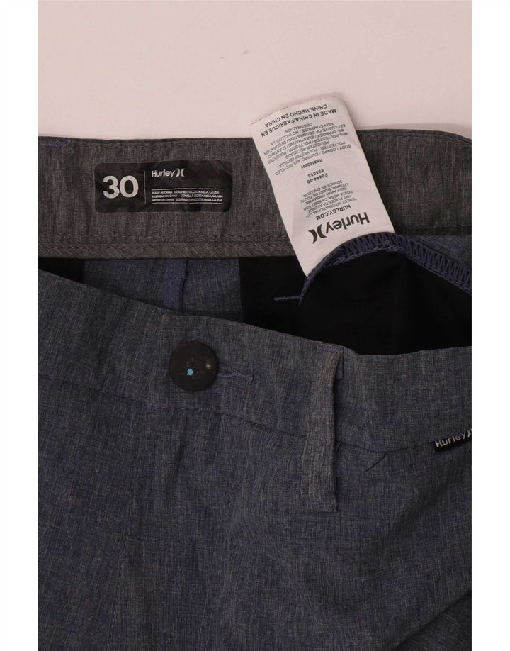 Hurley Mens Regular Chino Shorts Medium W30 Blue Polyester