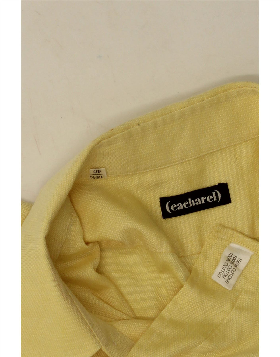 CACHAREL Camasa Barbati Marime 40 15 3/4 Bumbac Galben Mediu