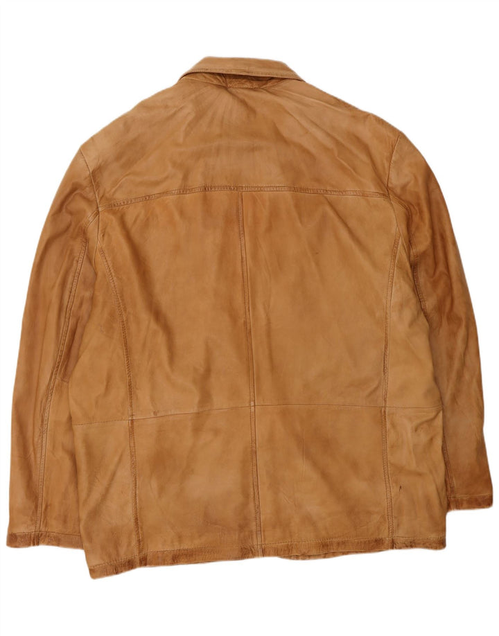 Jachetă din piele pentru bărbați A.W.DUNMORE IT 58 4XL din piele maro
