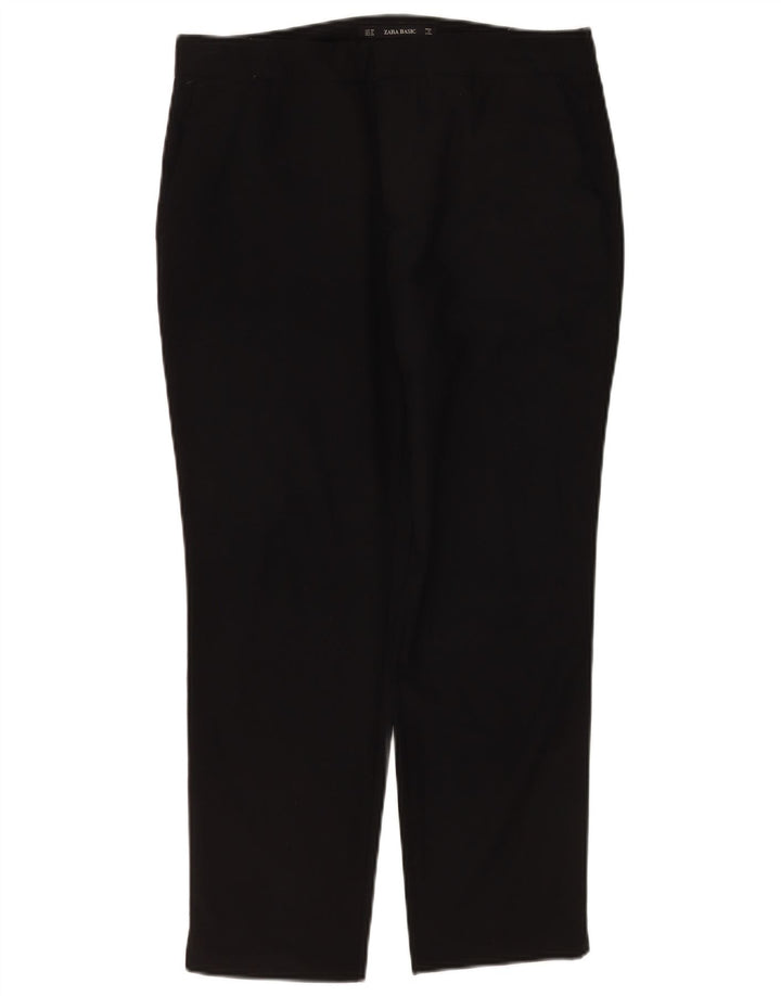 Pantaloni chino slim pentru femei Zara EU 38 Mici L28 L26 Poliester negru