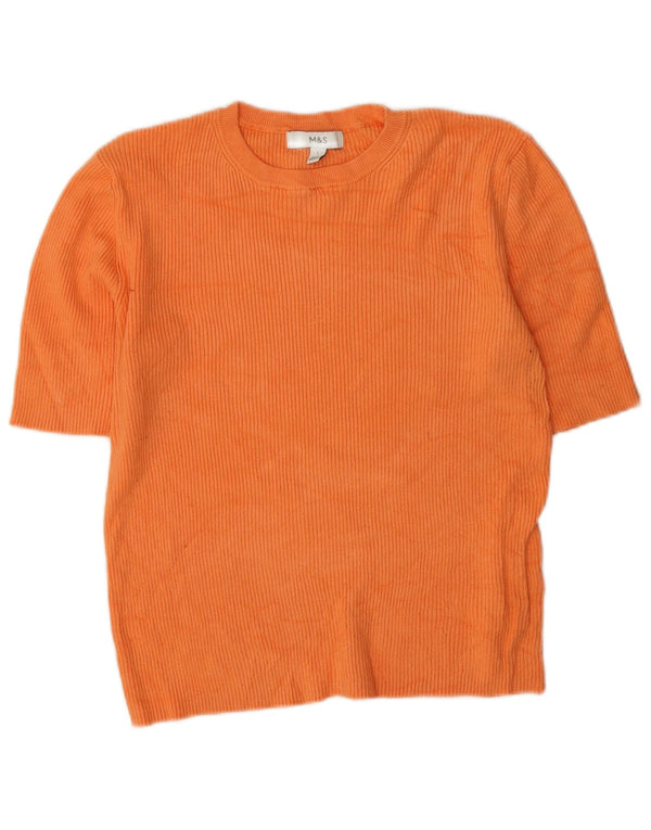 Tricou pentru femei Marks & Spencer Top UK 14 Large Orange Viscose