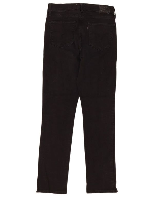 Blugi drepti cu talie mare Levi's 724 pentru femei L30 L29 bumbac negru