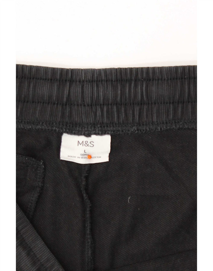 Pantaloni de trening pentru bărbați Marks & Spencer, mari, negru, bumbac