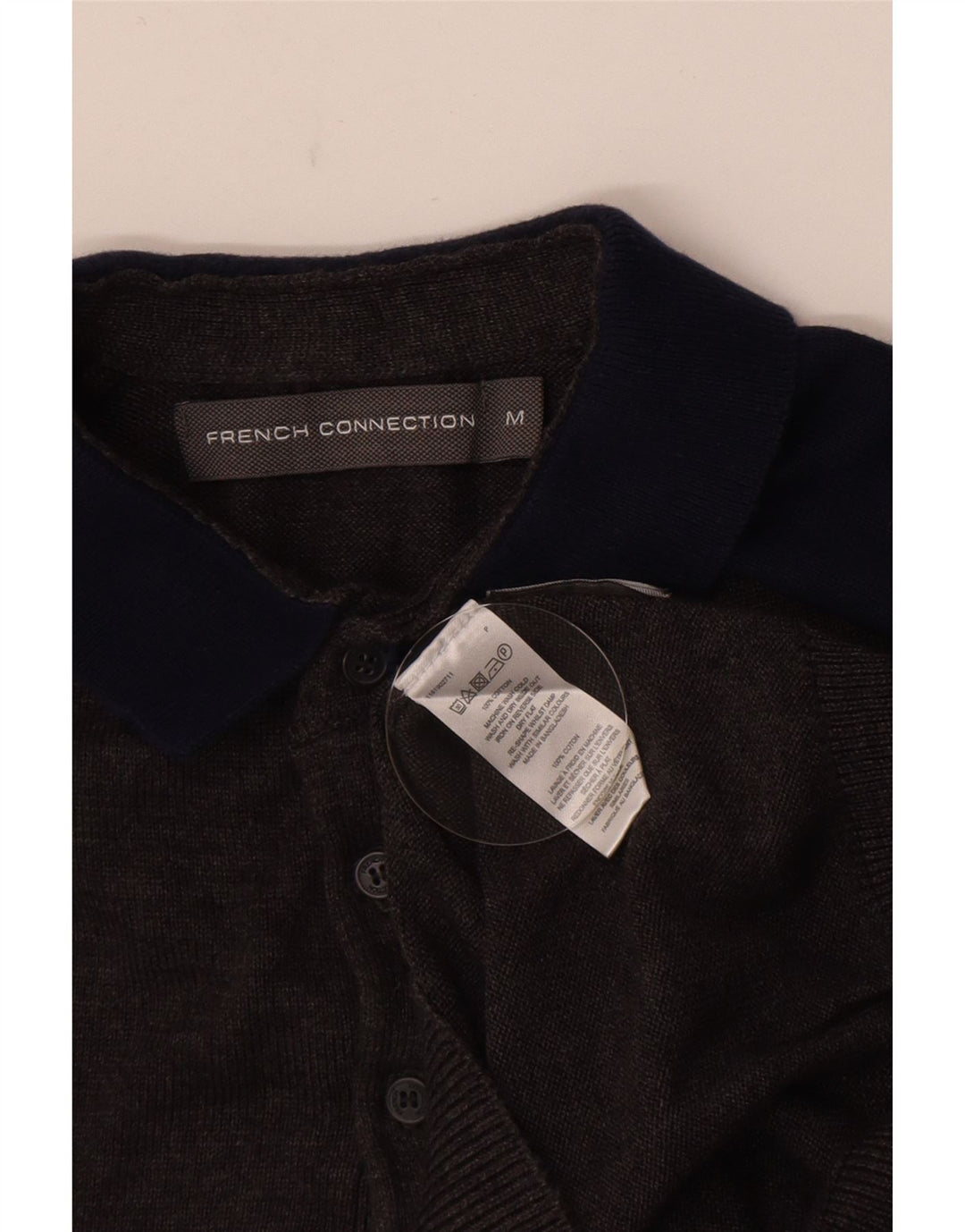 Pulover cu gât polo pentru bărbați French Connection, gri mediu