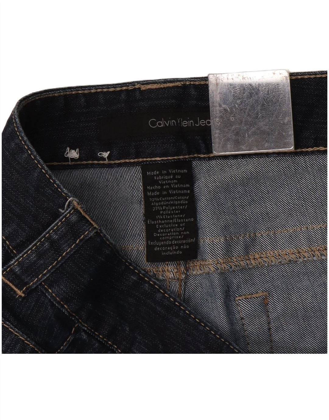 Blugi evazați pentru femei Calvin Klein US 6 Medium W30 L32 Bumbac bleumarin