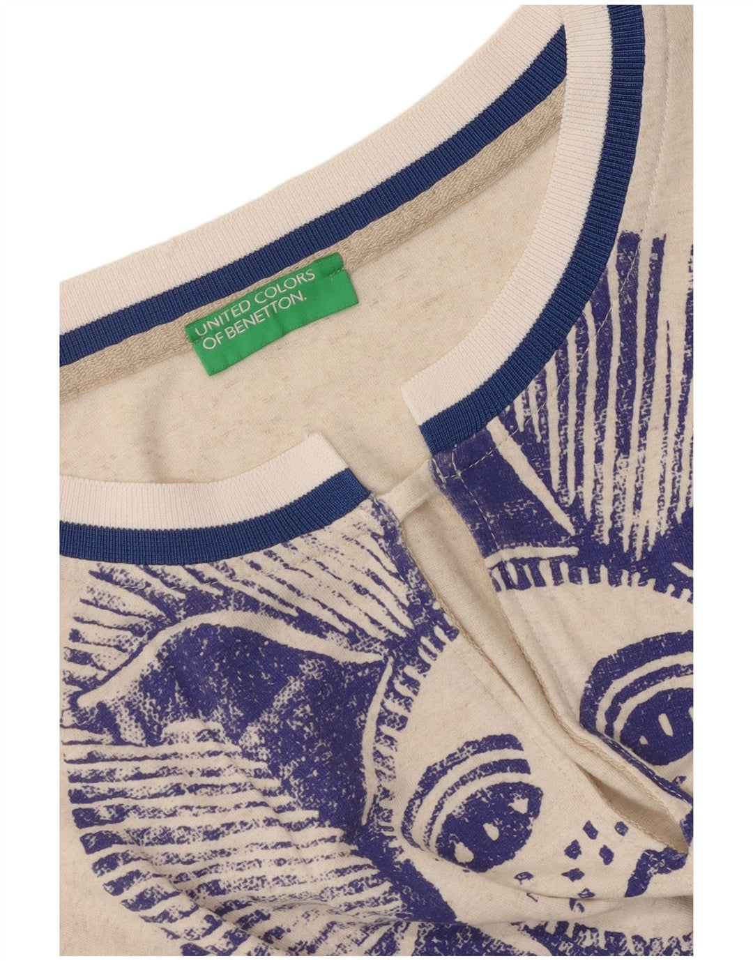 Bluză Benetton pentru femei Crop Batwing Top UK 14 Medium Off White