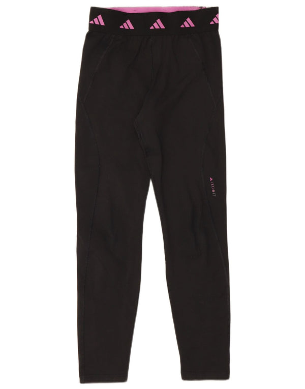 Adidas Fete Aeroready Graphic Leggings 13-14 Ani Negru Poliester
