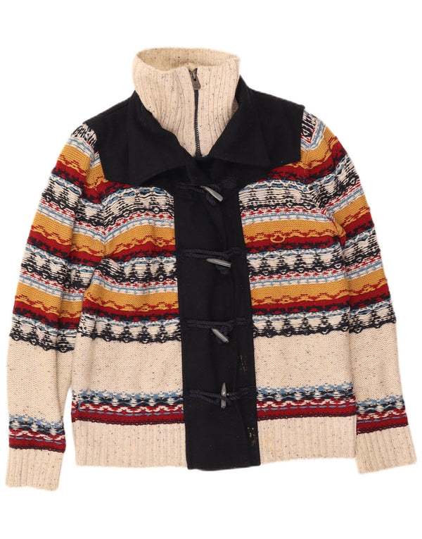 Pulover cardigan pentru femei DESIGUAL UK 20 2XL poliester cu dungi alb-negru