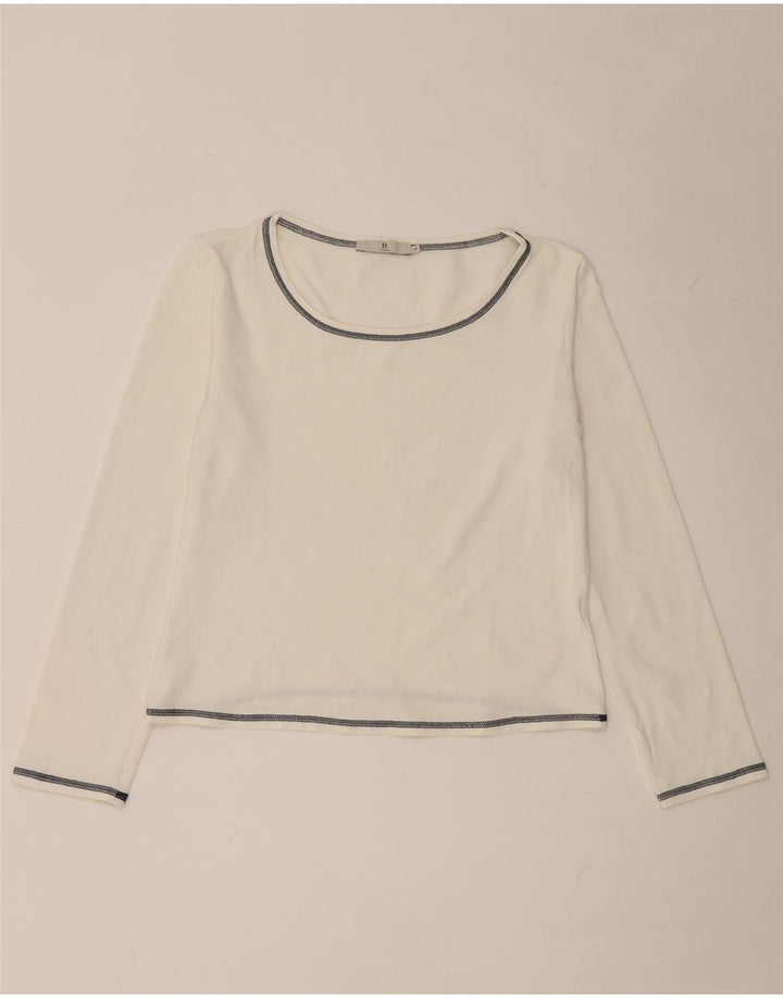 i Blues Crop Top pentru femei cu mânecă lungă UK 14 Large White
