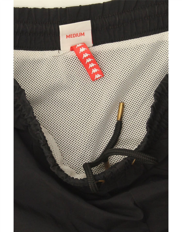 Pantaloni scurți sport grafic Kappa pentru bărbați, negru mediu