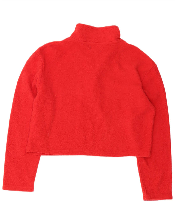 Pulover Fila pentru femei Crop Zip Neck Fleece UK 16 Poliester roșu mare