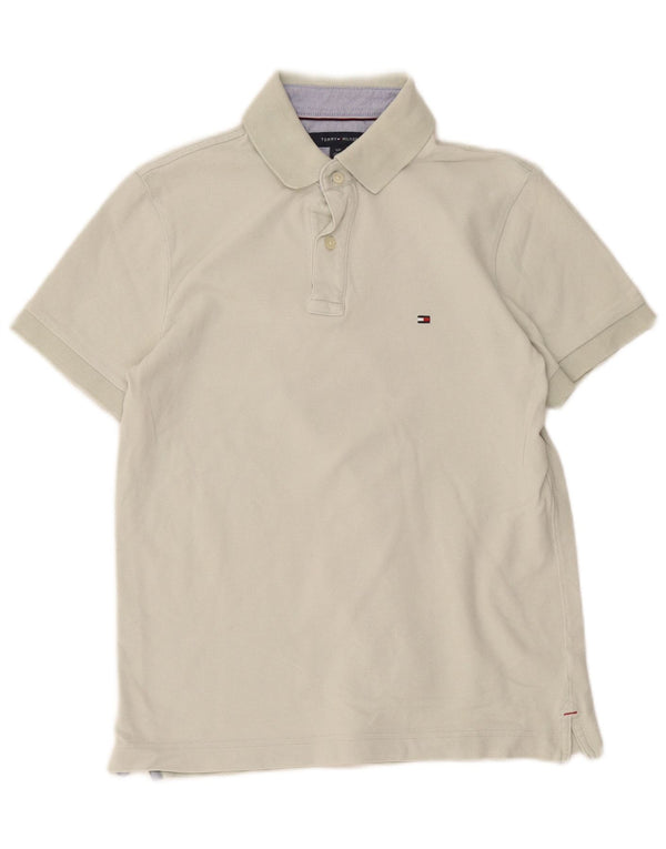 Tricou polo Tommy Hilfiger, personalizat, din bumbac verde mic