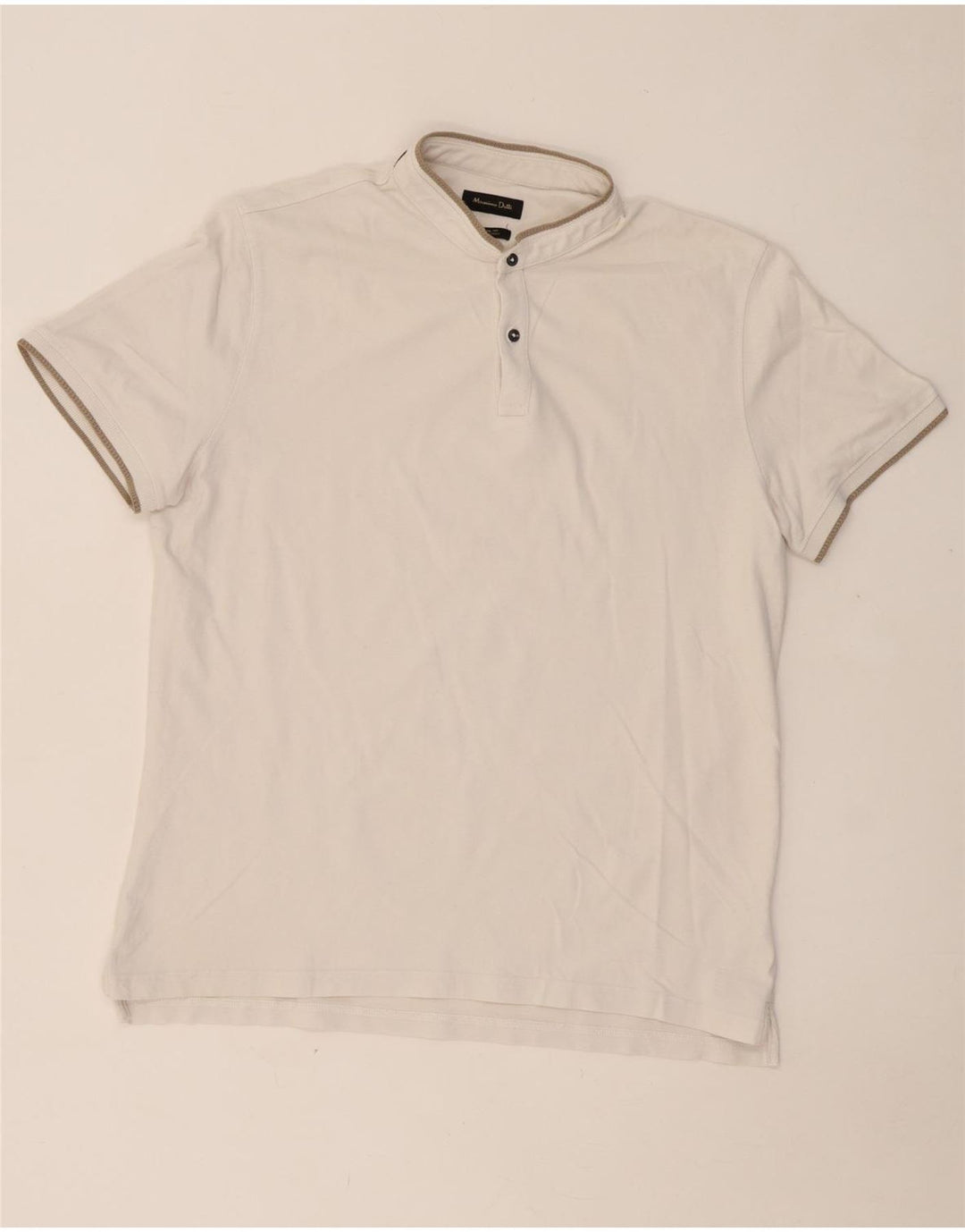 MASSIMO DUTTI Cămașă Polo Casual Fit XL Alb pentru bărbați