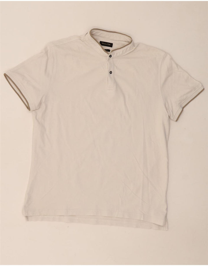 MASSIMO DUTTI Cămașă Polo Casual Fit XL Alb pentru bărbați