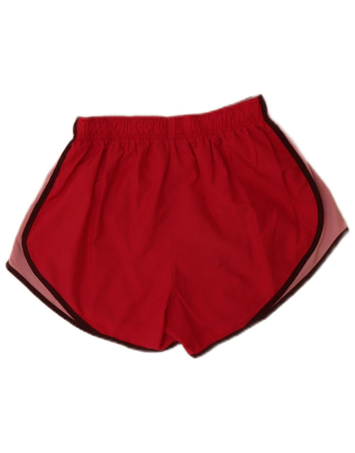 Pantaloni scurți sport Nike Dri Fit pentru femei UK 12 Medium Red Colorblock Poliester