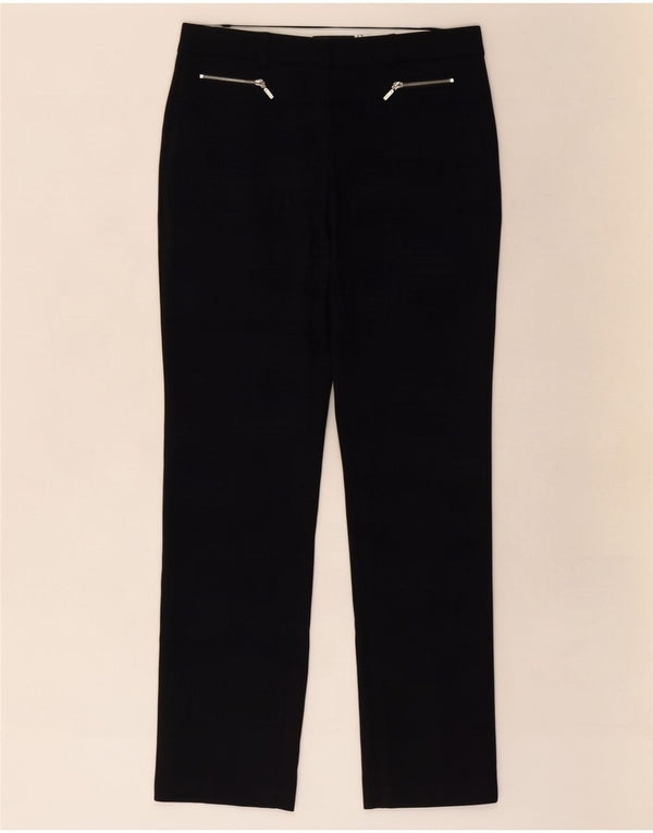 Pantaloni casual drepti pentru femei Marks & Spencer UK 12 Medium W30 L30 Negru