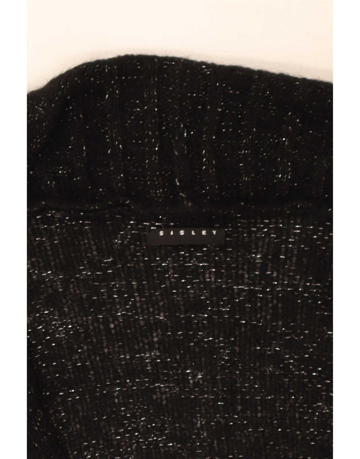 Pulover cardigan pentru femei Sisley UK 14 Medium Black Flecked