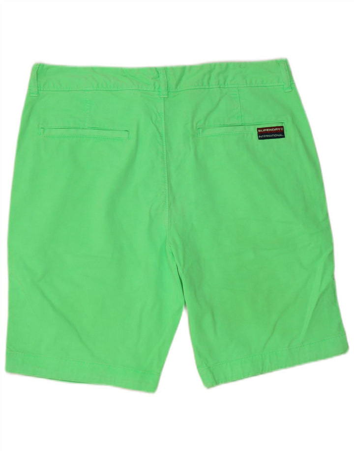 Pantaloni scurți chino Superdry pentru bărbați, mari W36, bumbac verde