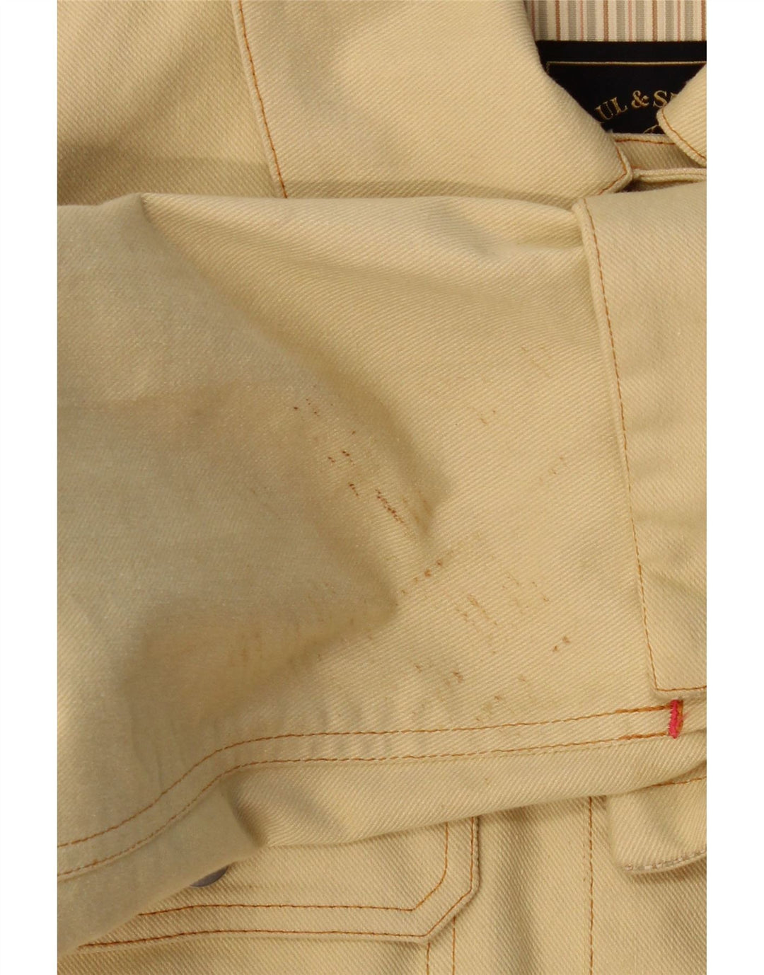 PAUL & SHARK Jachetă de blugi pentru yachting pentru femei UK 16, bumbac galben mare