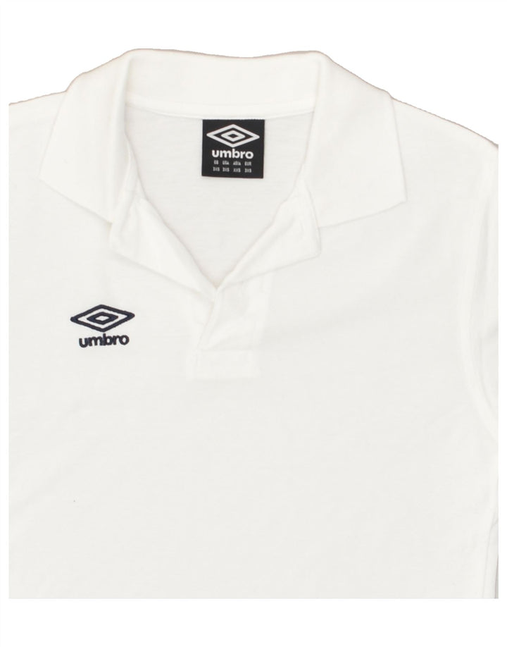 UMBRO Mens Polo Shirt 2XS White Cotton | Vintage Umbro | Thrift | Second-Hand Umbro | Used Clothing | Messina Hembry 
