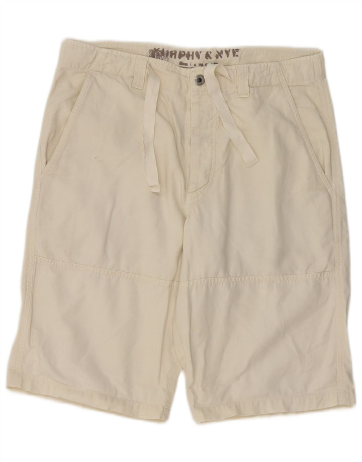 Murphy & Nye Pantaloni scurți chino pentru bărbați Medium W32 Bej Bumbac