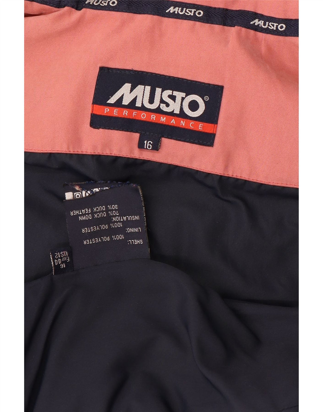 Musto Gilet căptușit pentru femei UK 16, mare, roz, poliester
