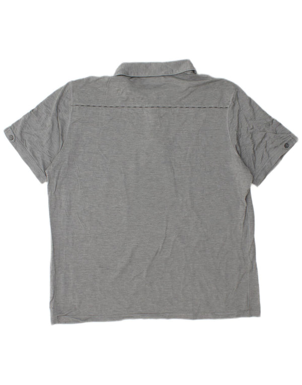 Tricou polo pentru bărbați Hugo Boss XL, gri cu pete