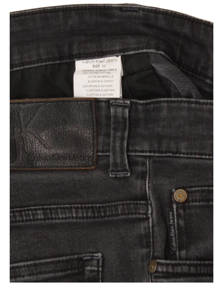 Blugi drepti pentru bărbați Calvin Klein W36 L32 bumbac gri