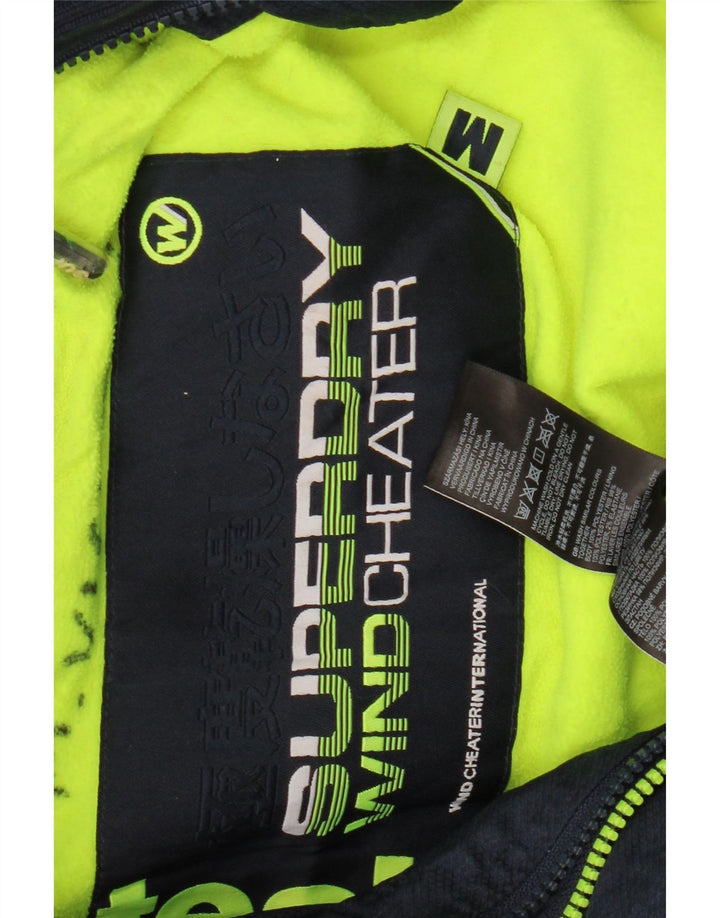 Jachetă de vânt cu glugă SUPERDRY pentru bărbați, UK 38, bleumarin mediu