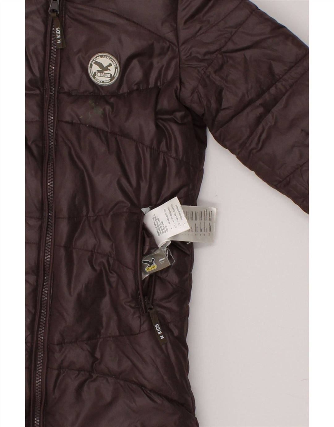 SALEWA Girls Hooded Reversible Padded Coat 3-4 Years White Polyamide Vintage SALEWA and Second-Hand SALEWA from Messina Hembry 