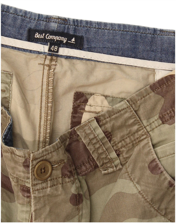 Pantaloni scurți cargo Best Company pentru femei IT 48 Medium W36 Khaki Camouflage