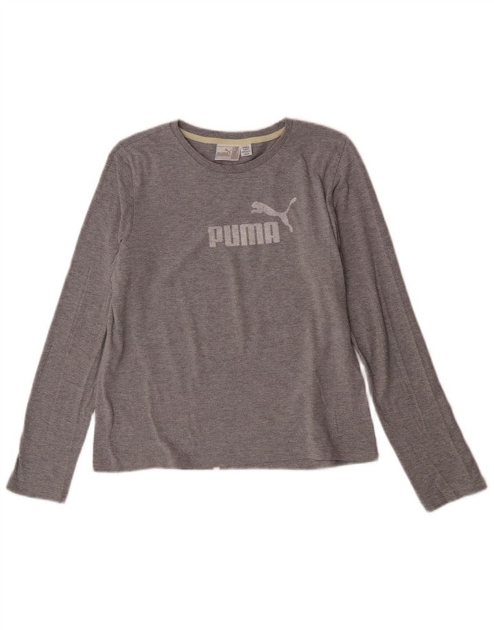 Tricou cu mânecă lungă cu grafică Puma pentru femei UK 14, mare, gri