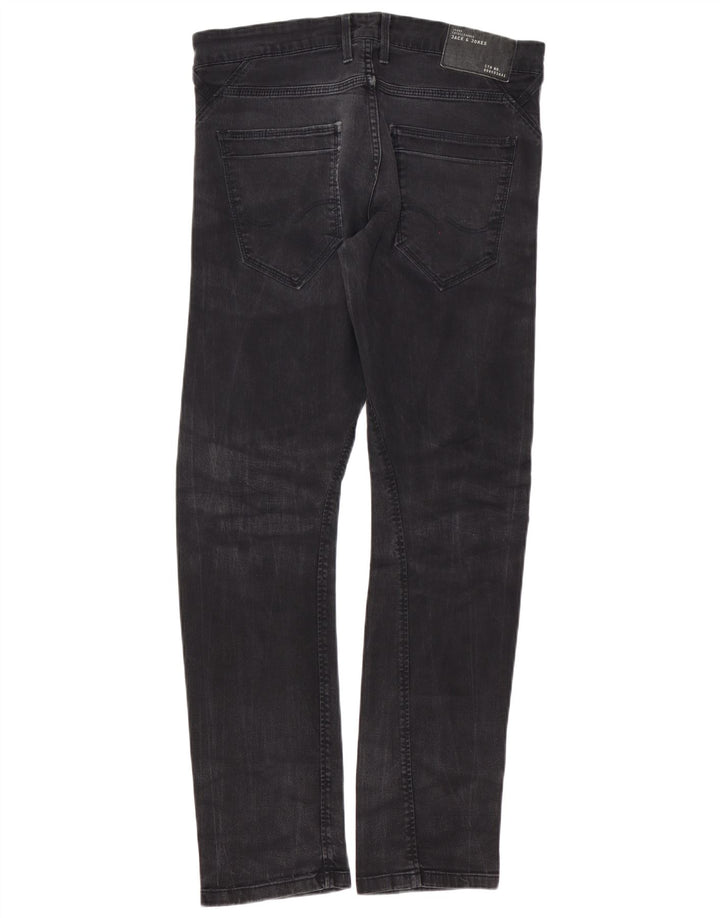 Blugi slim pentru bărbați Jack & Jones W32 L34 negri