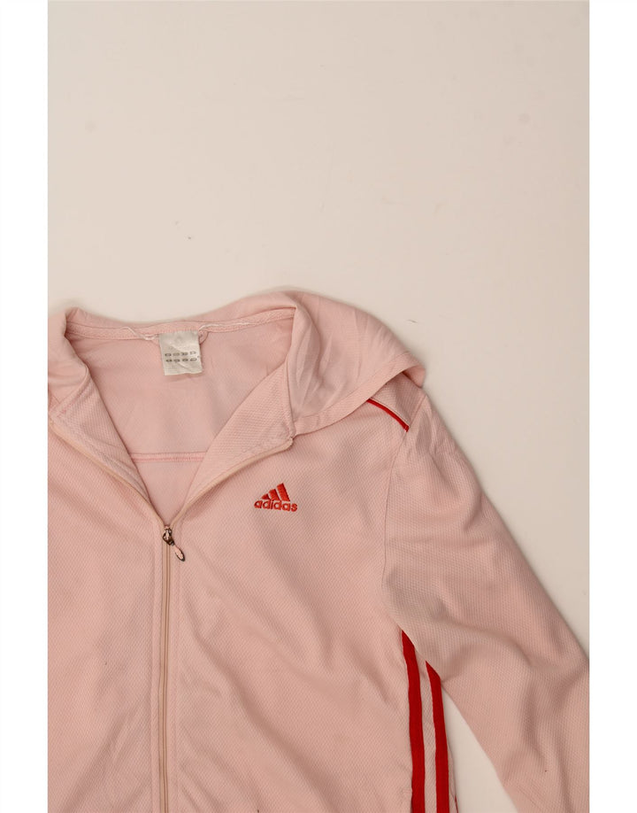 ADIDAS Girls Tracksuit Top Jacket 13-14 Years Pink Polyester Vintage Adidas and Second-Hand Adidas from Messina Hembry 