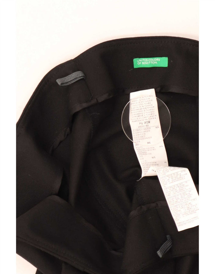 Fusta creion pentru femei Benetton IT 46 Large W32 Poliester negru