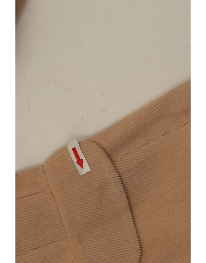 Jachetă Blazer din velur cu 1 nasture pentru femei Max Mara UK 12 Bumbac mediu bej