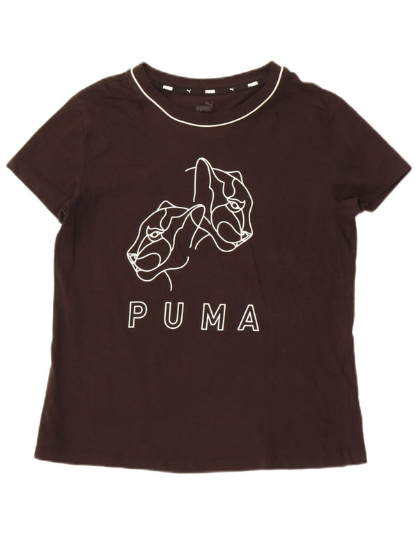 Tricou cu grafic Puma pentru femei Top UK 14 Large Black Bumbac
