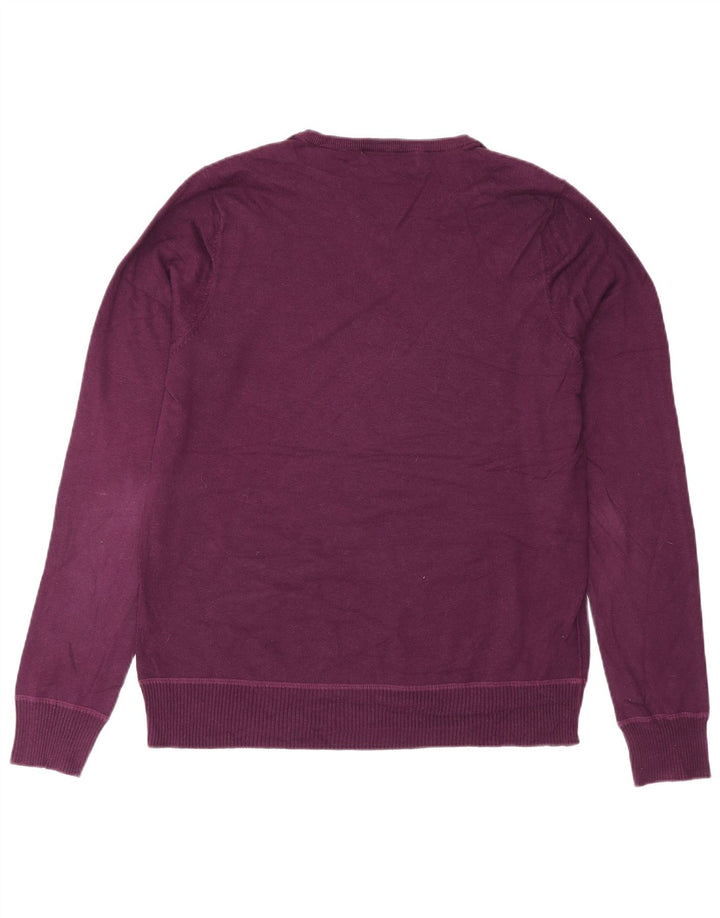 Pulover pentru bărbați Zara, cu decolteu în V, mare violet
