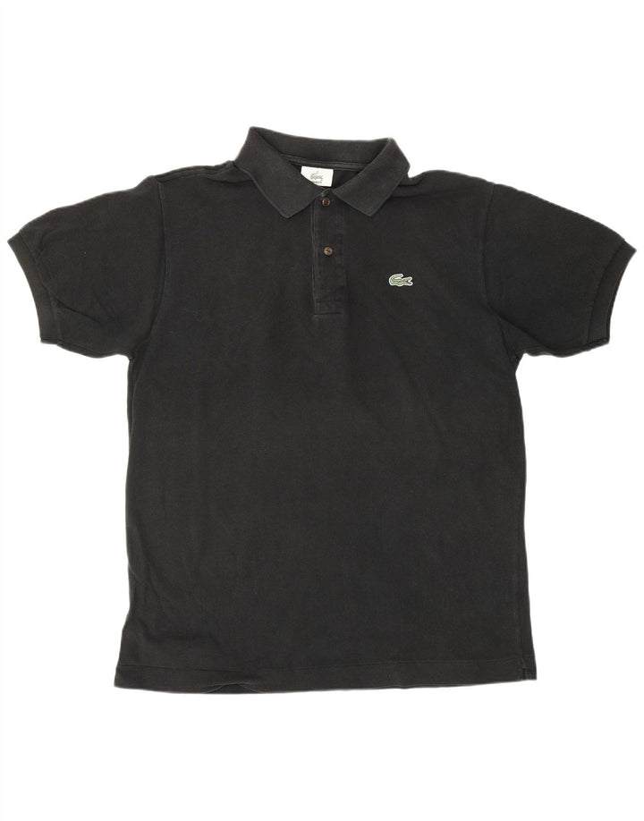 Tricou polo LACOSTE pentru bărbați, mărimea 4, bumbac negru mediu