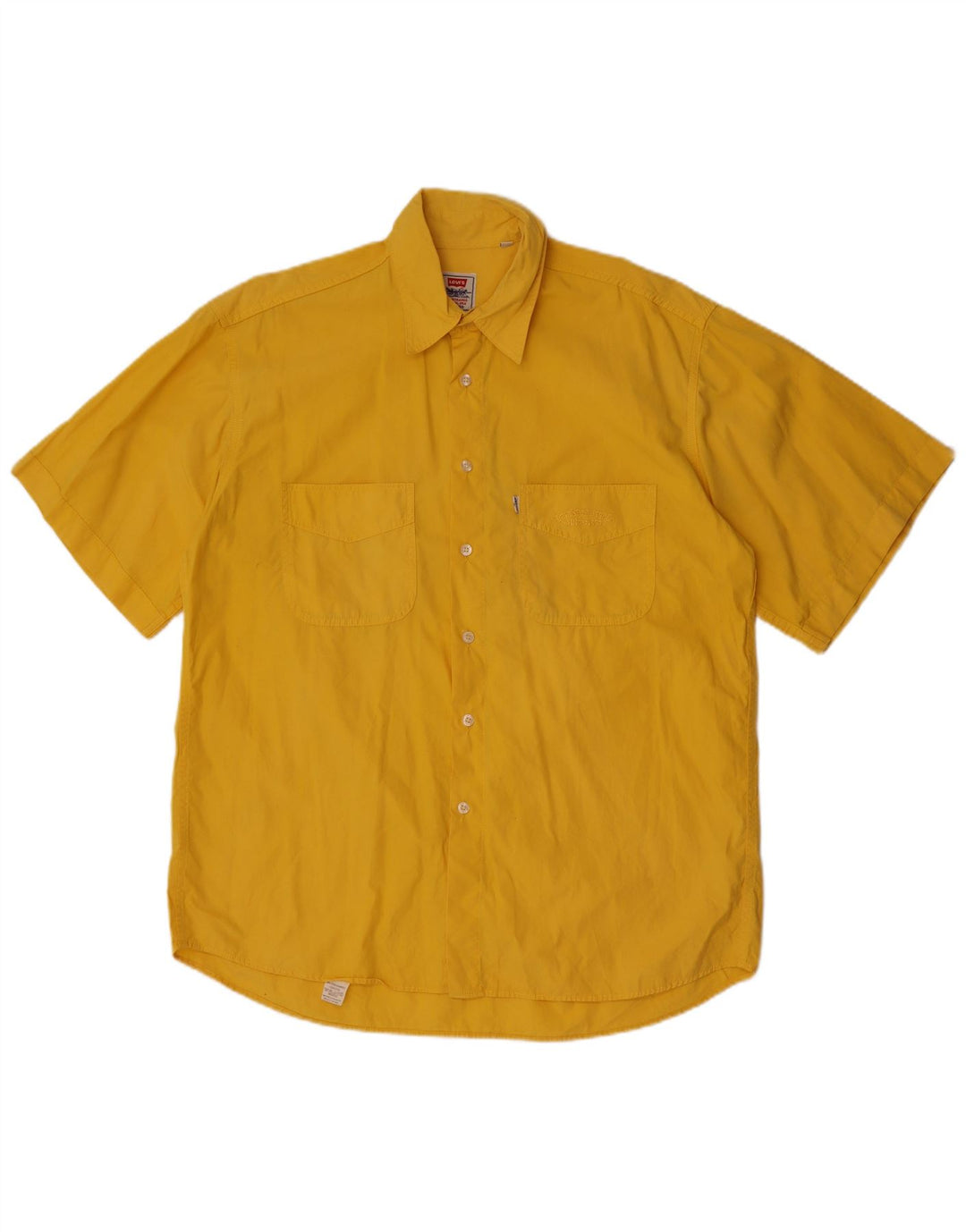 Cămașă cu mânecă scurtă Levi's pentru bărbați, bumbac galben mare
