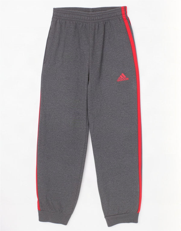 Pantaloni de trening Adidas pentru băieți Pantaloni de jogging 5-6 ani, bumbac cu pete gri