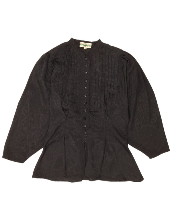 Bluză cămașă pentru femei Fascino UK 14 Medium Black Animal Print Poliester
